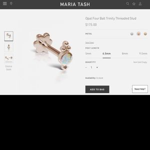 Opal Four Ball Trinity Threaded Stud